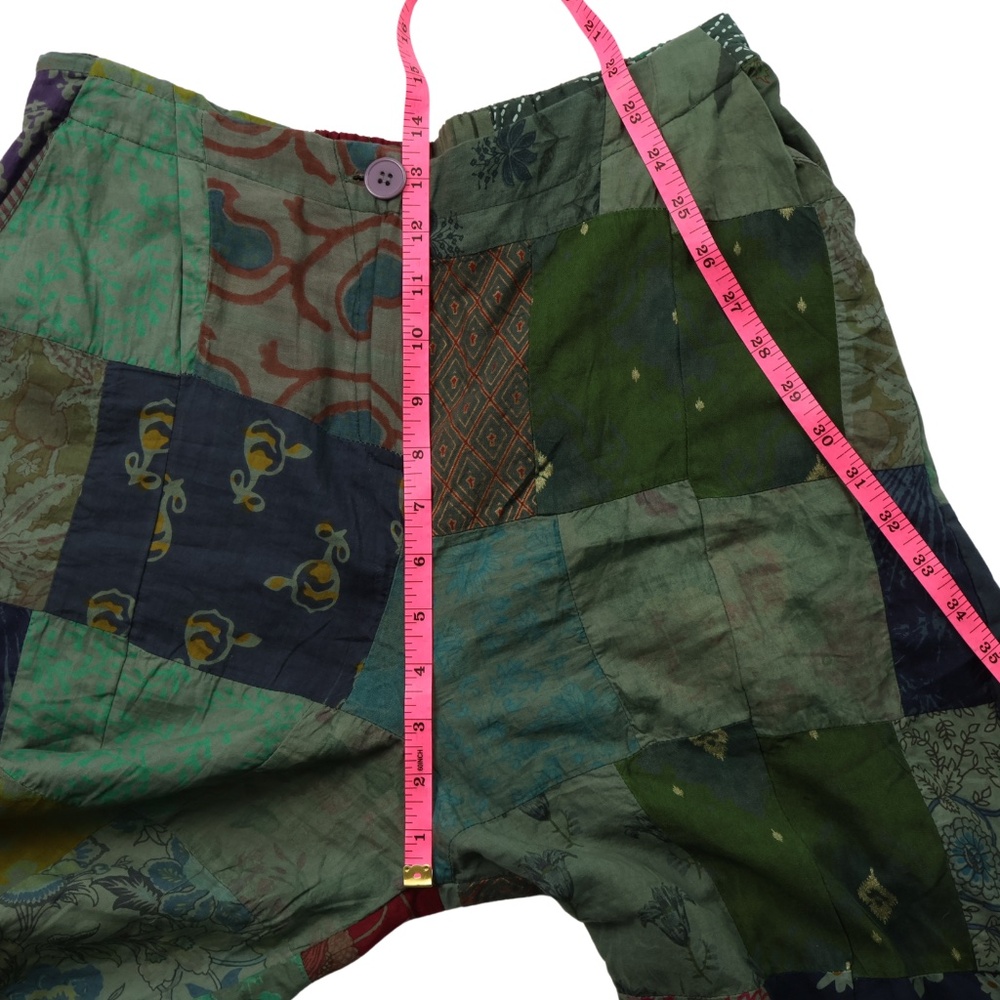 Earthbound Patchwork Balloon Pants Boho Elastic W… - image 8